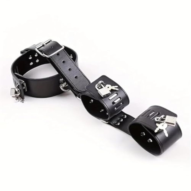 Erotic Bondage Set Restraints For Couples Handcuffs Bdsm Collar Bondage Neck Back Handcuffs