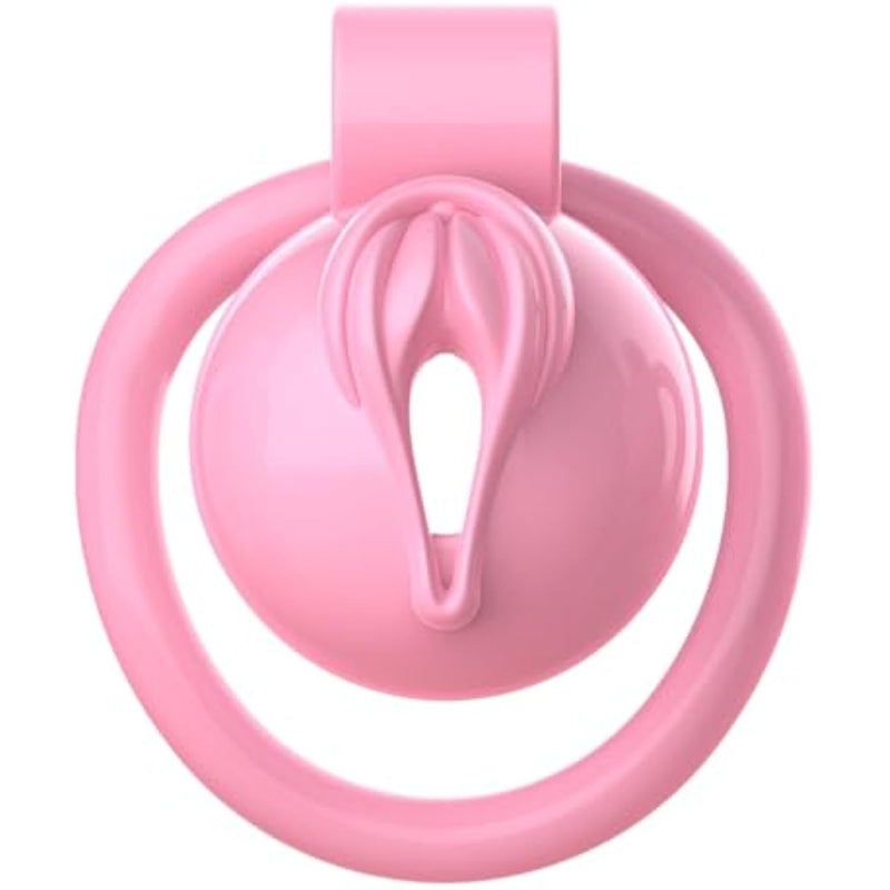 Pink Male Chastity Cage - Sissy Cock Cage With 5 Rings, Breathable Resin, Lightweight Nylon Design, Bondage Gear & Accessories For Sissy Men, Adult Sex Toys, Slave Tool