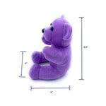 Animal Phone Holder For Desks Plush Teddy Bear Smart Phone Stand Purple Bear Toy 5.5” Cute Phone Holder For Girls Stuffed Animal Mini Lavender Bear Gift