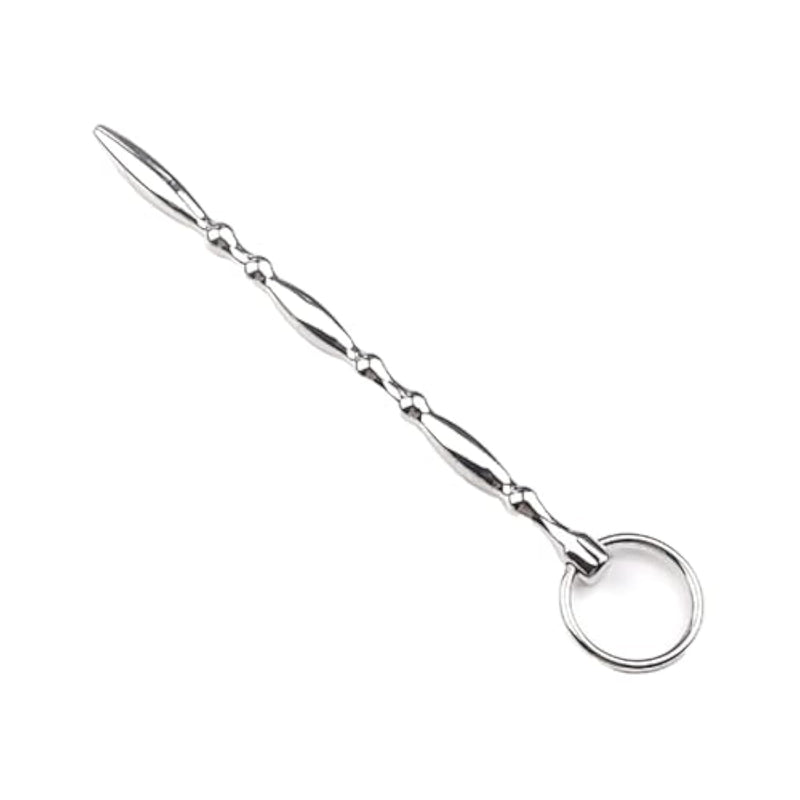 Stainless Steel Urethra Sound With Ring Metal Bead Penis Stretcher Urethral Dilator For Male Masturbation Bdsm Sex Toys