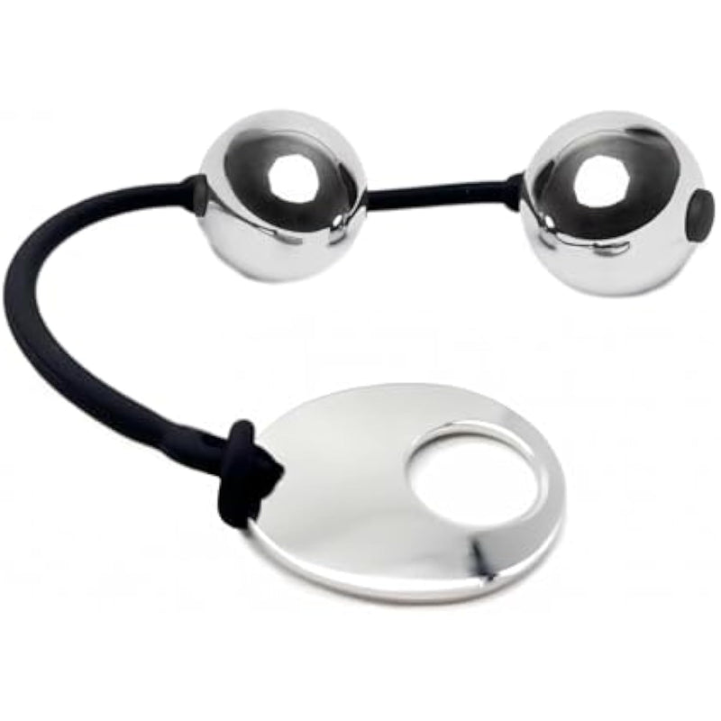 Metal Anal Beads With Pull Ring 2 Butt Pull Balls Silicone Rope Bdsm Toys Anal Expander Dilator Trainer Training Vaginal Balls Anal Chain Beads Buttplug Butt Plug Anal Plugs For Men Women Beginners