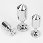 3Pcs Premium Metal Weighted Anal Plugs With Luxury Jewel, Anal Training Kit Sex Toy For Men Women Couples
