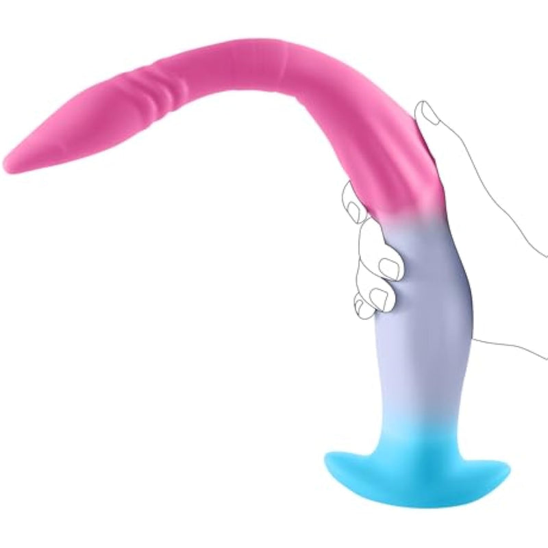 16'' Super Long Anal Plug Prostate Toy, Silicone Butt Plug Soft Anal Sex Toy Prostate Massager, Wearable Fantasy Toy Monster Dildo Gay Sex Toys Anal Trainer For Men Women Couple Deepest Sex