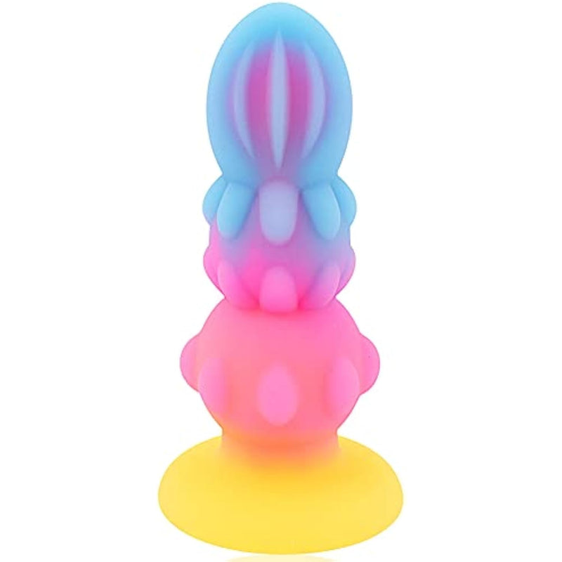 Butt Plug Sex Toys Glow-In-The-Dark Monster Dildo With Suction Cup Silicone Anal Beads For Female Male Prostate Massage Masturbation G-Spot Anal Dildo (Xxl)