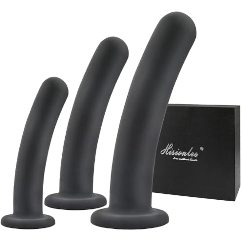 Anal Dildos Anal Plug Training Set,3 Sizes Silicone Butt Plug Anal Trainer Kit With Strong Suction Cup Base Anal Toys Sex Toys For Women Men Adult Sex Toys & Games(Black)