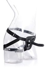 Pegged Strap On Harness with Dildo, Silicone Pegging Set with Adjustable Harness and Curved Design