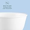 Vitrelle 28-oz Soup/Cereal Bowls Set of 6, Chip & Crack Resistant Dinnerware Bowls for Soup, Ramen, Cereal and More, Triple Layer Glass, Winter Frost White