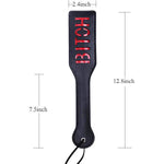 Bitch Spanking Paddle For Adults, 12.8Inch Faux Leather Bdsm Paddle For Sex Play, Black