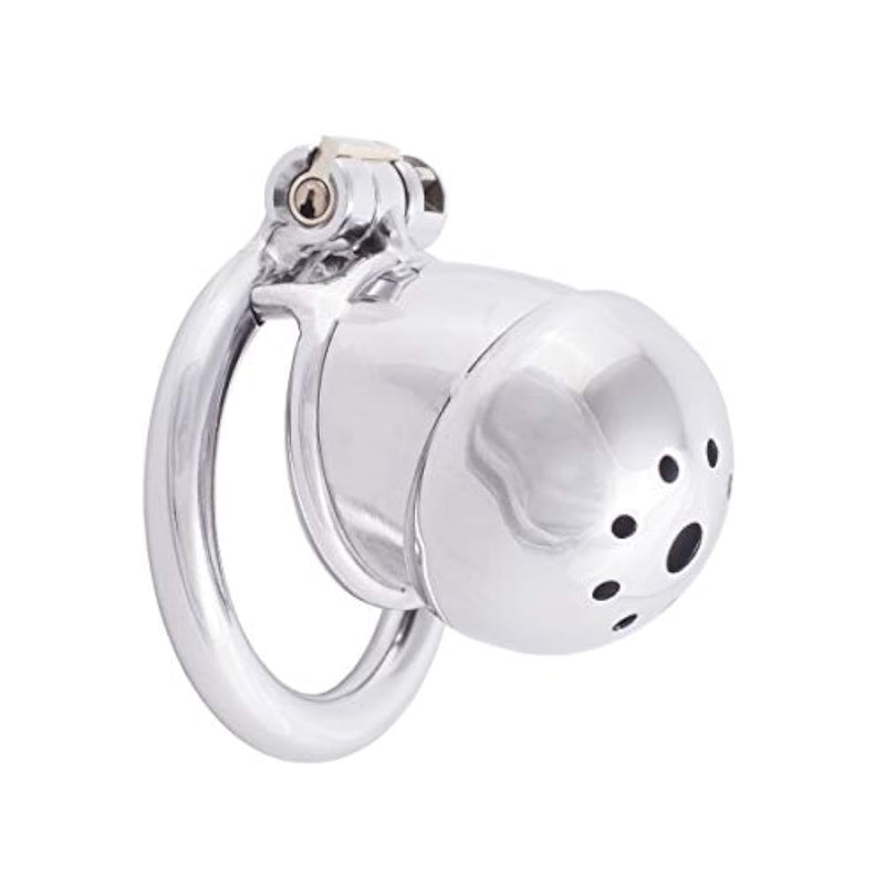 Penis Ring Virginity Lock Stainless Steel Chastity Belt Adult Game Sex Toy D740 (40Mm S Size)