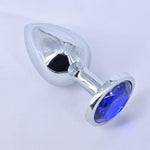 Anal Plug Adult Sex Toy, Blue Gem Anal Toys Adult Sex Toys Games Butt Plug,Personal Anal Plug Sex Toy For Adult Women,Men And Couples, Stainless Steel (Small)