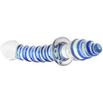 10 Inch Double Ended Glass Dildo & Butt Plug With Lube 1Oz | Glass Sex Toys | G-Spot | Butt Plugs | Prostate Stimulation | Realistic Dildos
