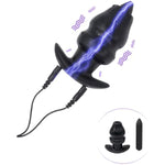 Electric Shock Silicone Anal Plug Wearable Threaded Anal Plug Butt Massage Tool Adult Supplies