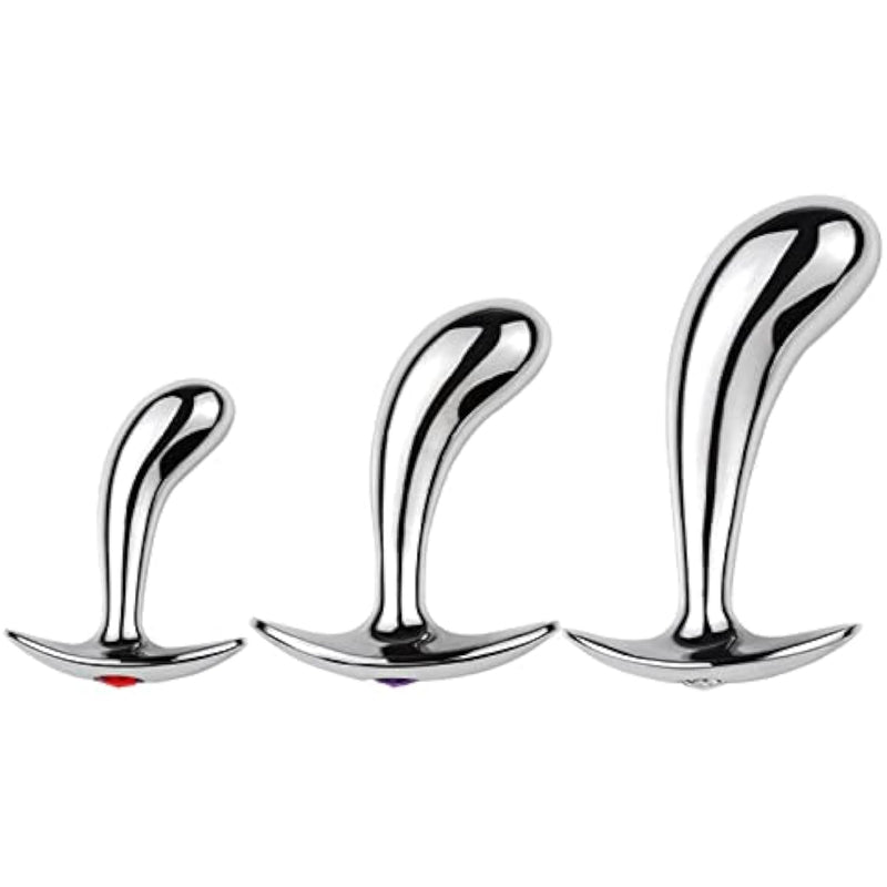 Adult Flirting Tools Anal Plug Sex Toys Sm Metal Anal Plug Trainer 3Pcs