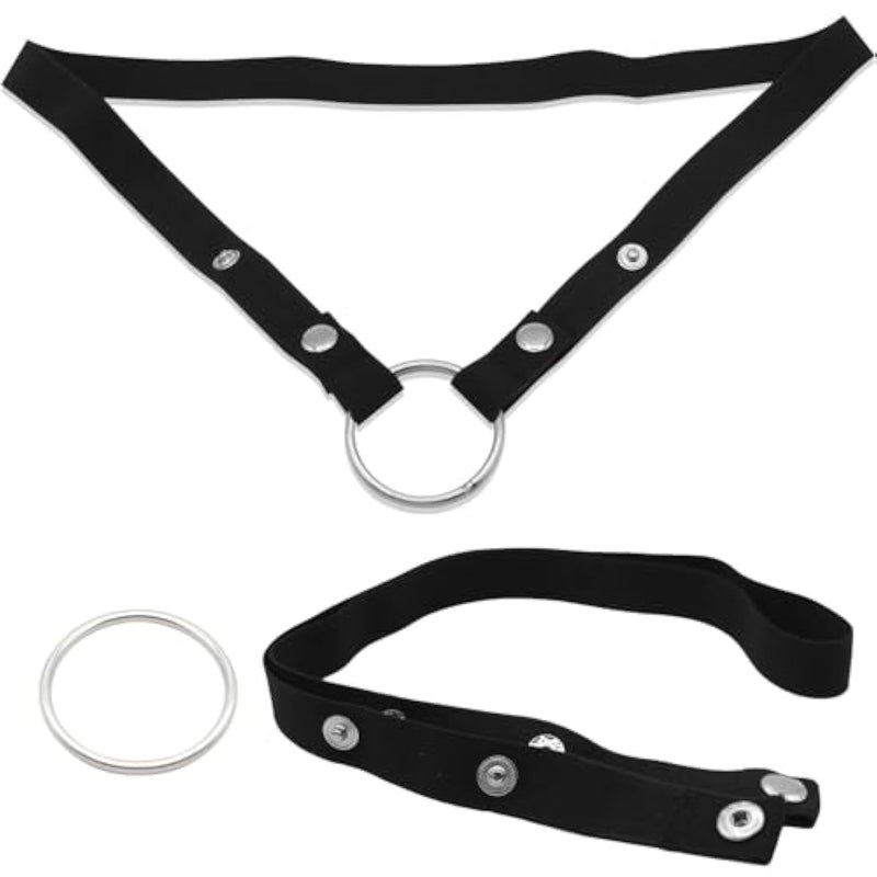 Male Anti-Off Chastity Cage Strap, Chastity Device Penis Cage Accessories, Adjustable Auxiliary Elasticity Belt With Scrotum Cock Rings, One Way Elastic Band, Sex Toys For Men Gay