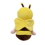 Emotional Support Bee Stuffed Animal With Smile Face And Yellow Wings Soft Plush Fuzzy Bumblebee Toy Pillow Pretty Sweet Gifts For Honey Kids Or Stuff Collection 12 Inches
