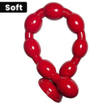 19.25 Inches Extra Long Anal Chain with 8 Thick Balls and Suction Cup for Men Women Couples