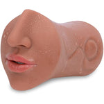 Male Masturbators Adult Sex Toys With Realistic Textured Blowjob Stroker Sleeve For Men Real Mouth Deep Throat Oral Sex For Man Masturbation Pleasure (Brown)