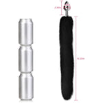 Metal Anal Plug Fox Tail Butt Plug Artificial Fox Tail Plug Anal Sex Toy Anal Trainer Cosplay Game Sex Toy Anal Stimulator For Women Men Couples Party Night Black (S)
