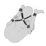 Sex Bondage Wrist & Thigh Cuffs Bdsm Restraints Set, Sex Toys For Women With Adjustable Leg Straps, Pu Leather Bondage Couple Handcuffs For Beginner Thin Restraints Sm Bedroom Game Play Accessories