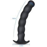 Anal Plug Silicone Anal Beads G-Spot Prostate Massager Black Dildo Thread Butt Plugs With Base Masturbation Adult Sex Toys For Men Women And Couples (Big)