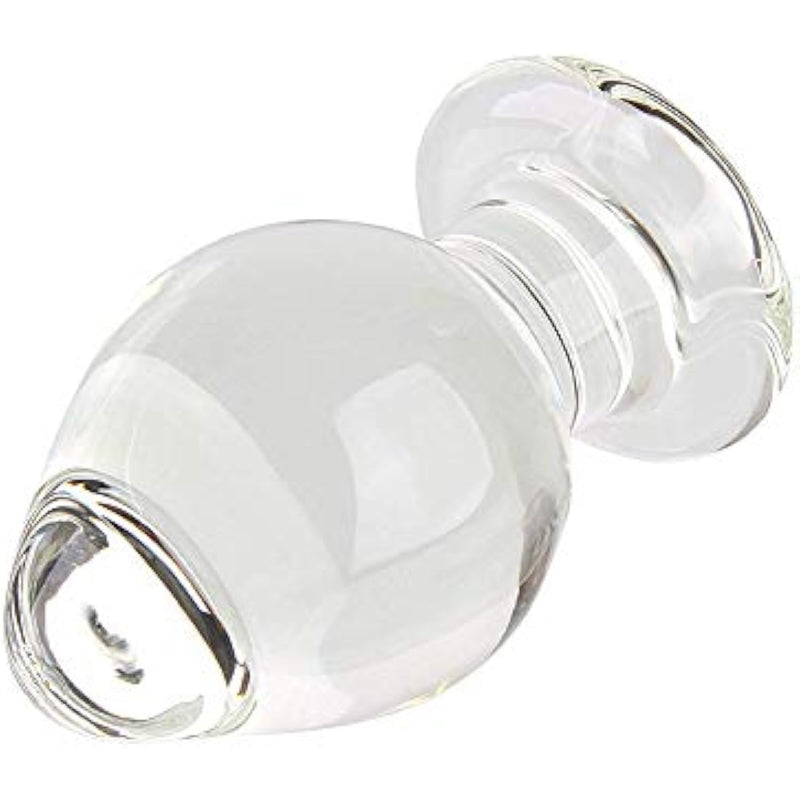 Extra Large Glass Butt Plug 2.3 X 4.13 Inch G-Spot Crystal Anal Plug Bum Plug Heavy Duty Weight Anal Trainer Pleasure Sex Toy