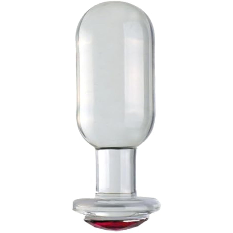 Crystal Glass Anal Plug With Luxury Jewelry,Butt Plug Fetish Anus Stimulation Unisex Adult Anal Sex Toy Crystal Anal Plug Bum Plugs Jewelry Anal Trainer Toys For Men Women(L)