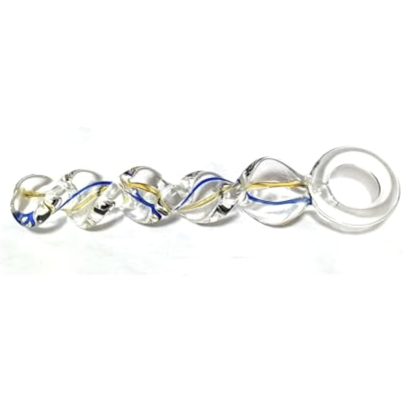 Spiral Stripe Masturbation Penis Safe And Odor-Free Long-Term Wear Backyard Women'S Double Glass Rod Toy For Men And Women
