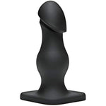 Doc Johnson Titanmen - The Rumpy - 6.5 Inch Durable Anal Plug with 6.9 Inch Girth and Phallic Tip - Flared Safety Base - Matte Finish - Butt Plug - Black