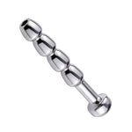Urethral Sounds, 4 Pcs Set Stainless Steel Hollow Penis Plug Multi Beads Urethral Dilators For Advanced User (Advanced)