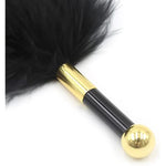 Sm Flirting Feather Tickler Feather Tickler Multi-Function Cosplay Feather Teaser Small Anal Plug Stainless Steel Butt Plug Skin Stimulator Black