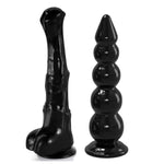 16.1 Inch Realistic Horse Dildo (Xl) + 15.5Inch Huge Long Anal Beads