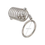 Penis Ring Stainless Steel Cock Ring For Men Stainless Steel Penis Rings With 8 Beads Cockringsfor Men (Large)