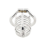 Long Size Men'S Metal Chastity Device Ergonomic Design Hinged Ring Cock Cage Penis Lock Adult Game Sex Toys K1650 50Mm