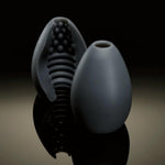 Dome - Double-Sided Silicone Penis Sleeve With Multi-Textured Inside - Penis Massager For Enhanced Solo Or Partnered Play - Platinum Grade Silicone + Non-Vibrating (Charcoal)