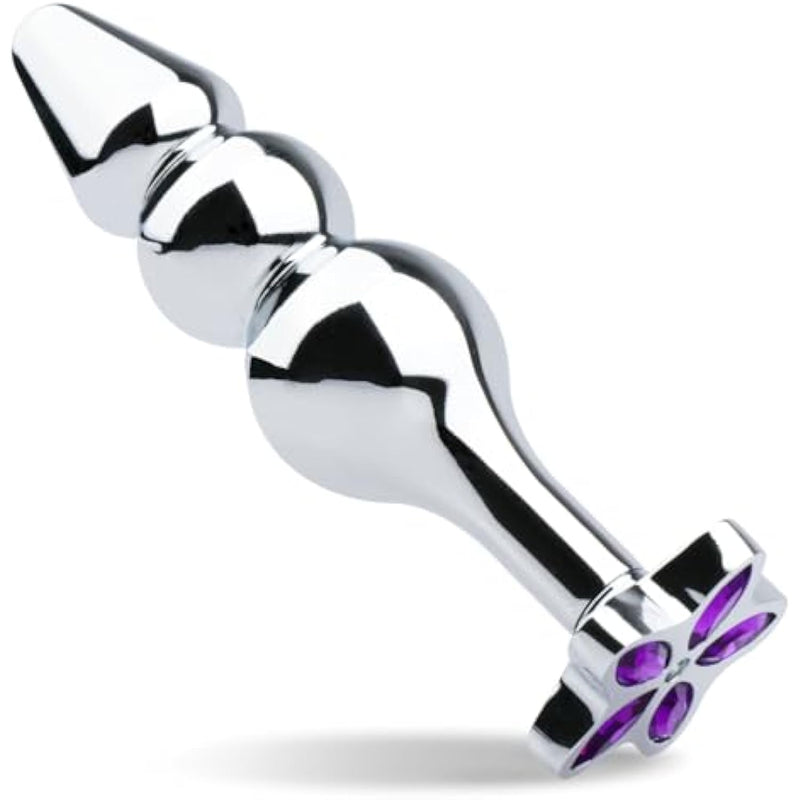 Anal Bead Butt Plug Adult 3 Beaded Training Beginners Sex Toys (Pentagram)