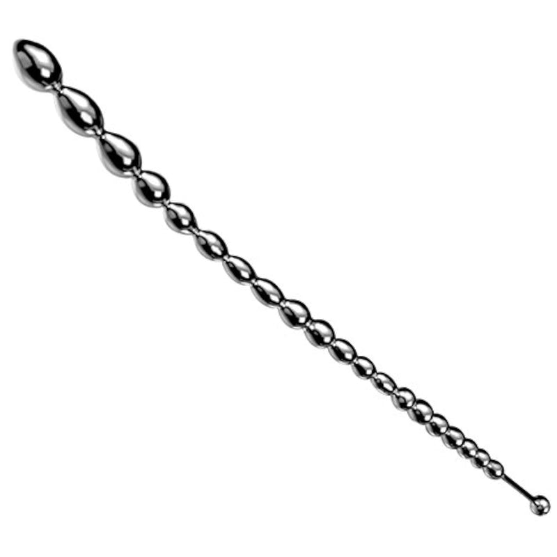 Stainless Steel Urinary Plug Beaded Stimulate Urethral Dilator Masturbation Rod Male Beaded Urethral Sounds Medical Themed Penis Plug, 9.67 Inch
