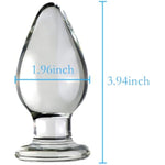 Crystal Large Anal Plug, Large Glass Butt Plug Dilator Sex Slave Prostate Massage Transparent Anus Training Adult Sex Toy For Men Women Masturbation