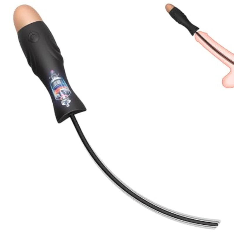 Vibrating Urethral Sound Sex Toys For Men, Silicone Penis Plug With 10 Vibration Modes For Urethral Training And Male Masturbation