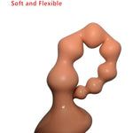 Long Anal Beads Anal Plug With 8 Anal Balls Ultra Soft Anal Chain Butt Plug With Strong Suction Cup Flexible Anal Sex Toys Anal Trainer For Men Women Couples Anal Toys (Skin Color, S)
