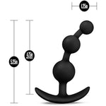 Anal Adventures Platinum - Small Anal Beads Butt Plug - Soft Platinum Puria Silicone - Ultrasilk Smooth - Anchortech Design Stays Comfortably Securely In Place - Sex Toy