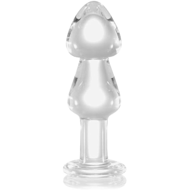 6.3In Crystal Anal Beads Butt Plug Adult Toys Masturbators Sex Tools With Safety Bottom, Glass Anal Plug Dildo With Different Sized Beads P-Spot Sex Product For Men And Women (S)