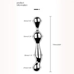 Adult Flirting Props, Metal Rolling Ball Anal Plug, Vestibular Masturbation, Stainless Steel Pulling Ball Anal Plug