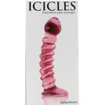 Icicles No.28 Glass Dildo With Lube 1Oz | Harness Compatible Strap-On | G-Spot Dildos | Glass Sex Toys | Prostate Massager