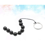 9 Beads Vagina Plug Butt Plug Anal Plug For Anal Sex Glass Anal Trainer Toy Anal Beads Prostate Massager With Ring For Men Women (Black)