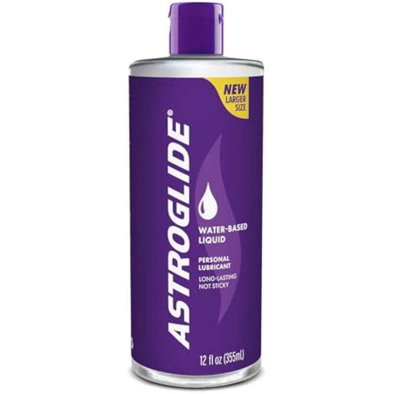 Astroglide Water Based Lube (12 Fl Oz), Liquid Personal Lubricant, Long-Lasting Sex Lube for Men, Women and Couples, Safe for Toys, Value Size