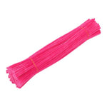 200 Pcs Hot Pink Pipe Cleaners, 30cm Thick Chenille Stems for DIY Crafts