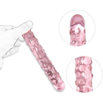 Crystal Glass Anal Butt Plug,Anal Plug Sex Toys With Bumps Prostate Massager Anal Dildo Anal Trainer Toys For Women Men Couples Anal Expander Buttplug Analplug (Pink)