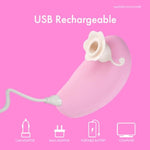 Dreamy Pulsing Massager, Premium Silicone With Swarovski Crystal, 7 Different Speeds, Rechargeable For Cordless Play, Travel Lock Feature (Pink)