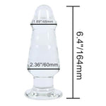 6.4" Large Glass Anal Dildo Big Crystal Butt Plug Anal Trainer Butt Expander Toy for Advanced Women Men
