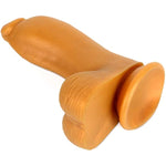 Realistic Dildo With Powerful Sucker Base, Liquid Silicone Thick Dildo Penis Soft Skin-Friendly G-Spot Giant Dildo With Thick And Rough Testicle Base (M)
